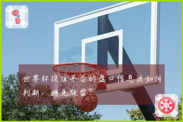 世界杯投注平台的盘口信息该如何判断，避免踩雷？